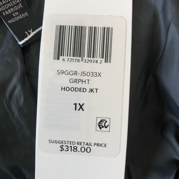 Eileen Fisher Hooded Recycled Nylon Jacket 1X Plus - Picture 9 of 12